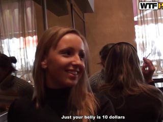 Blonde loves talking and fucking in public