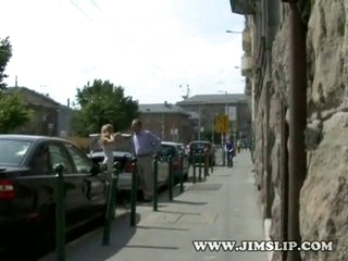 A guy approaches a blonde girl in the street and convinces her to go with him to his studio. There this babe acquires to pick from a large pile of hot clothes. Once clothed up this babe gives the guy a blow job before this chab bonks her in the ass.