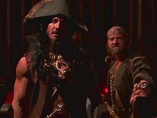 Two horny pirate ladies are showing get under one's pirates how they lick pussy