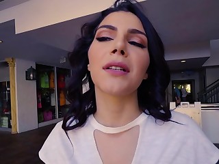 Valentina Nappi gets her trimmed pussy fucked in public
