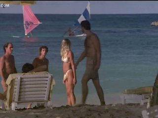 Dreadfully Hot Beauteous Pamper Kelly Lynch In a Shove around Sexy Waxen Bikini